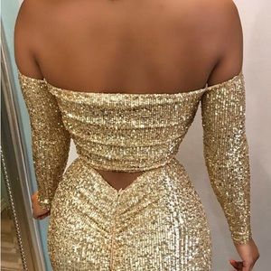 Gold shimmer 2-piece set